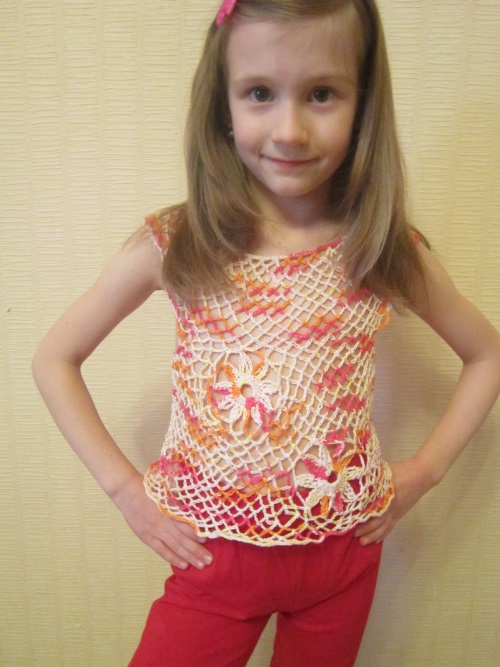 Summer top for the girl: crochet: schemes, photos, video. Step-by-step instruction for knitting a summer top for a girl