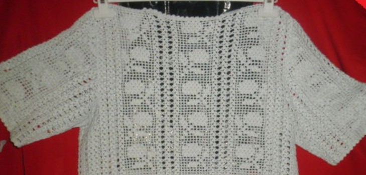 Step-by-step instruction for knitting a summer blouse for complete