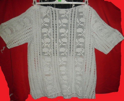 Step-by-step instruction for knitting a summer blouse for complete