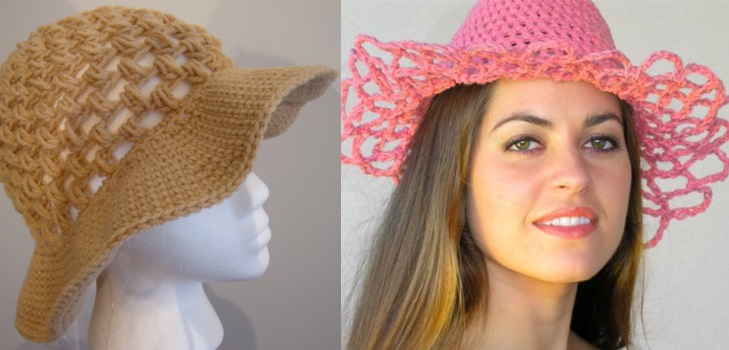 Female summer hat crochet