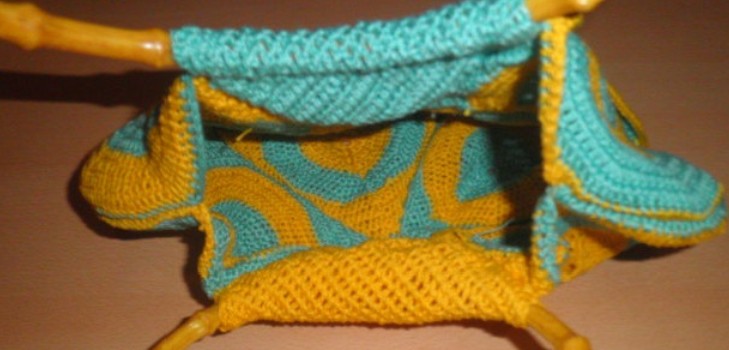 Bright summer bag crocheted
