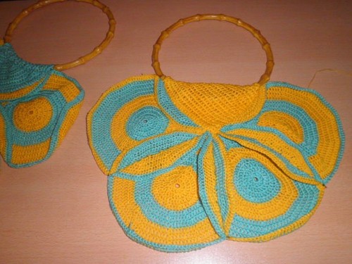 Bright summer bag crocheted