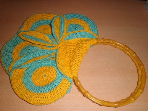 Bright summer bag crocheted