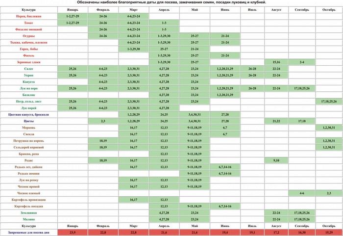 The lunar calendar of the horticulturist-gardener in October 2015