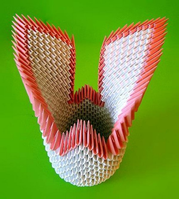 How to make a swan origami from modules - step by step instruction with photos and videos