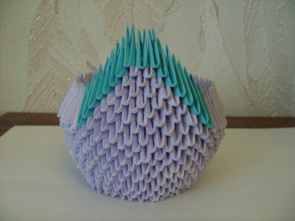 How to make a swan origami from modules - step by step instruction with photos and videos