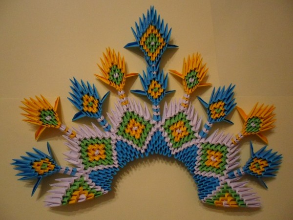 How to make a swan origami from modules - step by step instruction with photos and videos