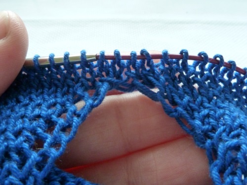 Men's summer gloves without fingers with knitting needles