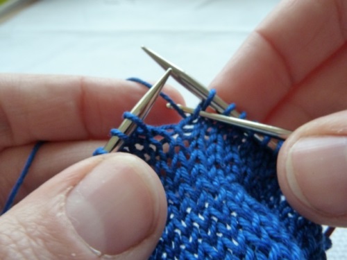 Men's summer gloves without fingers with knitting needles