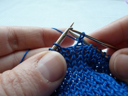 Men's summer gloves without fingers with knitting needles