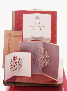 New Year's crafts made of paper. Postcards New Year's crafts made of paper. Postcards