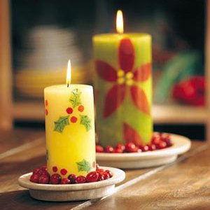 New Year's candles with their own hands
