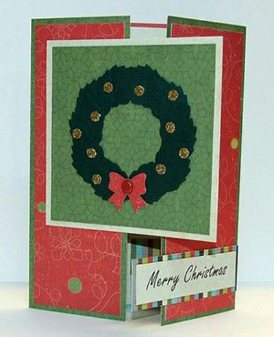 New Year greeting card in the style of scrapbooking: how to make a card with your own hands
