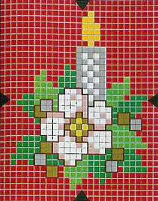 New Year's embroidery scheme: candle New Year's embroidery scheme: candle
