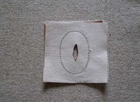 oval after cutting 