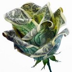 Origami of money: Rose Origami of money: Rose
