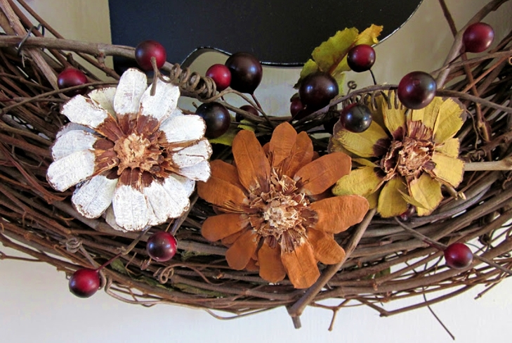 Autumn crafts made of twigs with their own hands