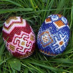 Easter eggs from beads