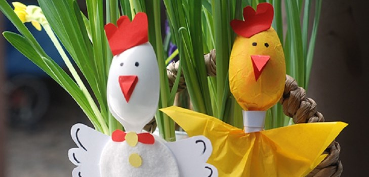 Rooster with his own hands
