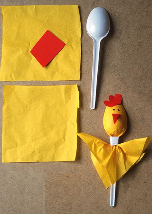 Rooster with his own hands