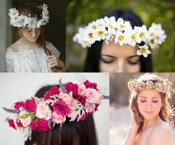 Weaving a wreath of flowers with our own hands