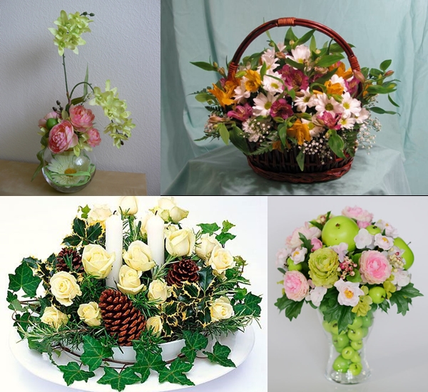 Floristic composition of flowers by own hands