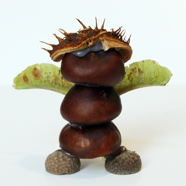 Crafts from chestnuts on the theme of Autumn