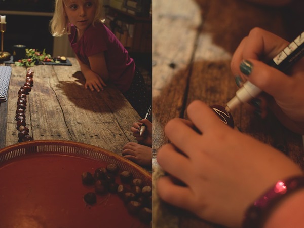 Crafts from chestnuts on the theme of Autumn