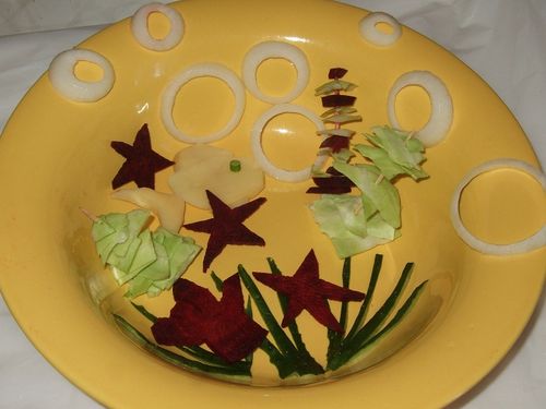 Crafts from vegetables by own hands