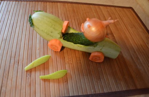 Crafts from vegetables by own hands