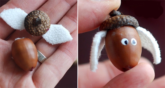 Crafts from acorns: sheep, photo-instruction
