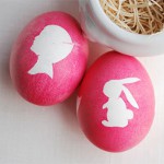 Crafts for Easter: Easter egg with silhouette