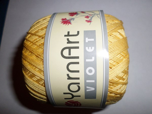 1 skein of light yellow yarn