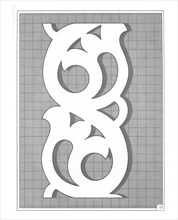 Cutting thread (openwork) and stencils