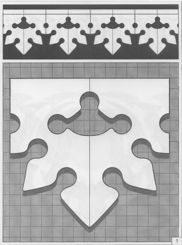 Cutting thread (openwork) and stencils