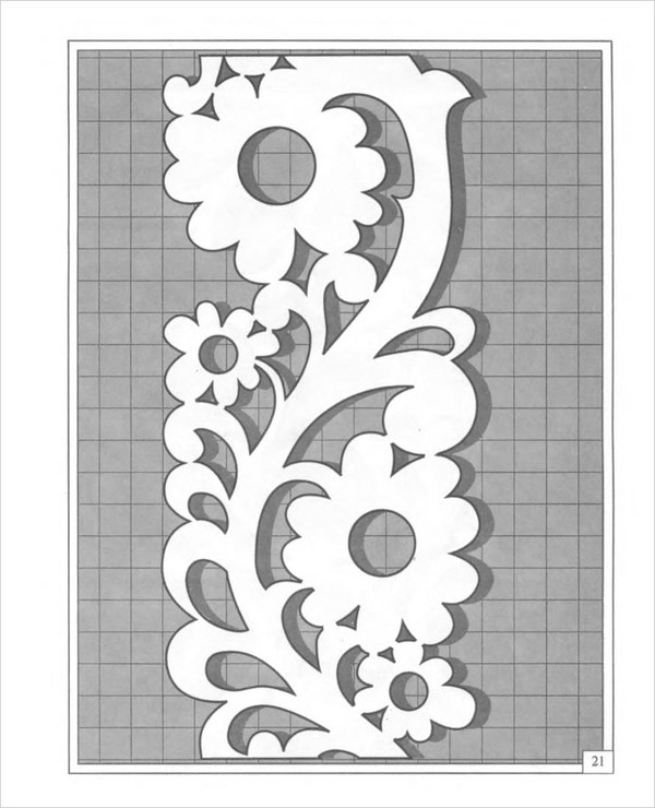 Cutting thread (openwork) and stencils