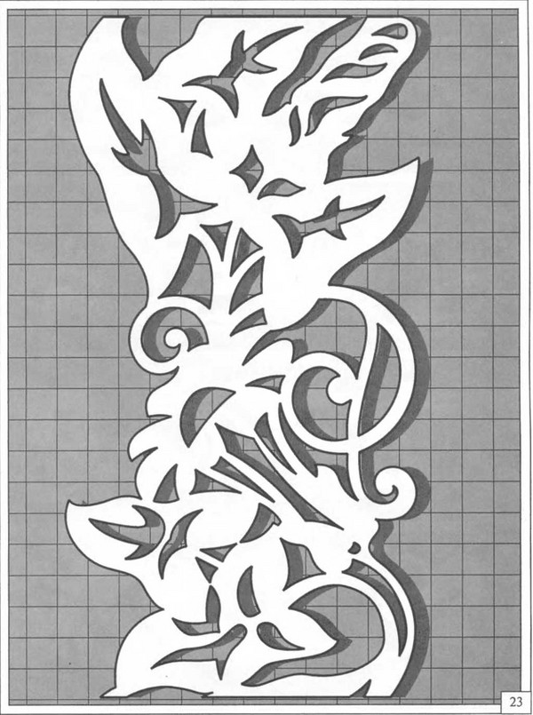 Cutting thread (openwork) and stencils