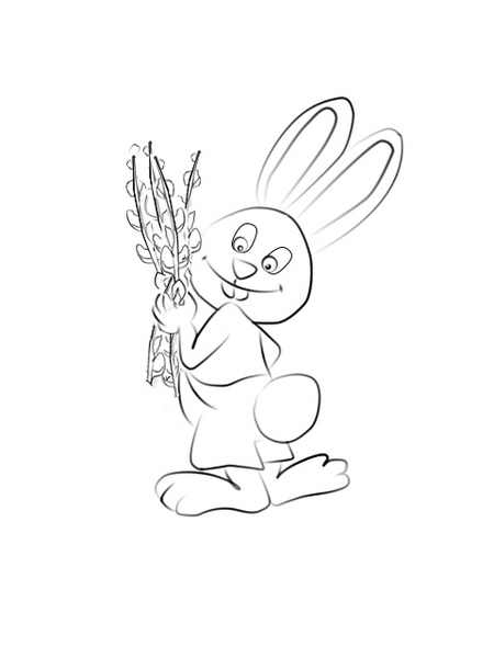 Coloring Easter Bunny