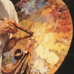 Drawing with oil paints Drawing with oil paints