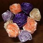 Roses from ribbons with their own hands Roses from ribbons with their own hands