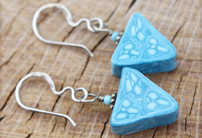 Earrings from polymer clay