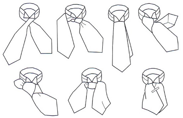 The scheme of tying a butterfly and making a bowtie with his own hands