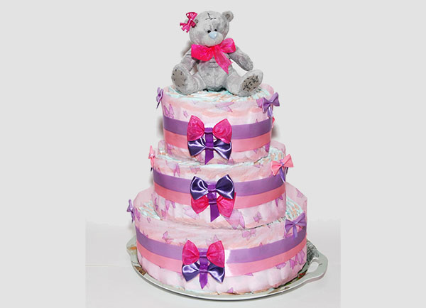 How to make a cake from diapers yourself