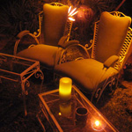 Garden at night Garden at night