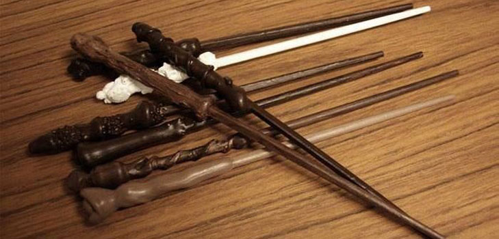 The magic wand of Harry Potter own hands