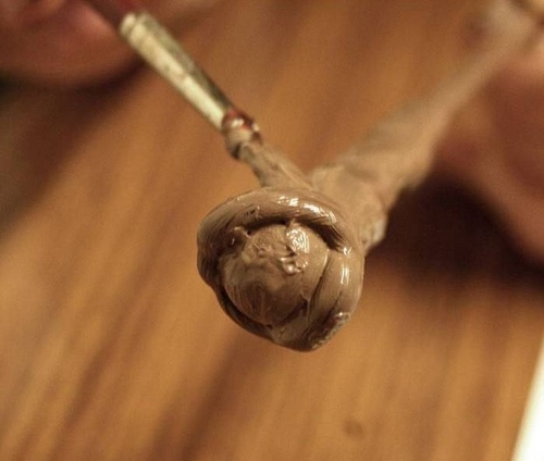 The magic wand of Harry Potter own hands