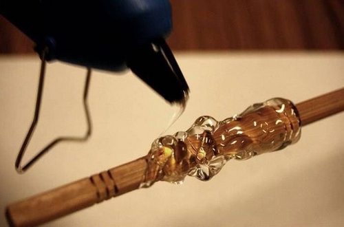 The magic wand of Harry Potter own hands