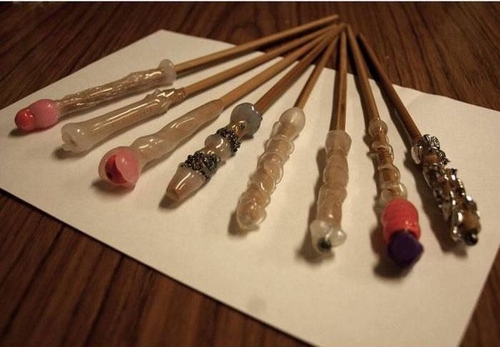 The magic wand of Harry Potter own hands