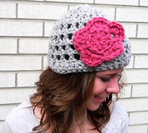 Knitted flowers for decoration by own hands