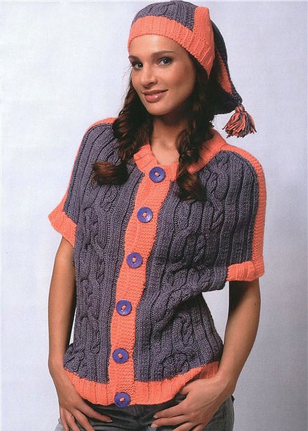 Knitted female jackets with their own hands